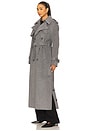 view 4 of 5 CASACO LONGO COM CINTO RUMI in Heather Grey