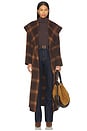 view 1 of 4 Mulholland Plaid Robe Coat in Chocolate Plaid