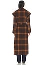 view 4 of 4 Mulholland Plaid Robe Coat in Chocolate Plaid