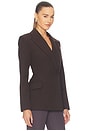 view 2 of 4 Surabhi Hourglass Blazer in Chocolate