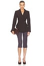 view 4 of 4 Surabhi Hourglass Blazer in Chocolate