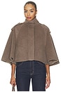 view 1 of 5 Yara Cape Jacket in Mushroom Melange