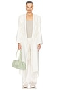 view 1 of 4 Carrie Fringe Robe Coat in Frost