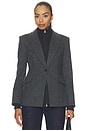 view 1 of 5 Auden Knit Combo Blazer in Dark Charcoal