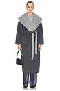 view 1 of 4 Allura Reversible Belted Coat in Charcoal Multi
