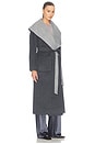 view 3 of 4 Allura Reversible Belted Coat in Charcoal Multi