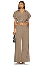 view 5 of 6 Haydin Wide Leg Pant in Faded Olive