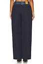 view 4 of 6 Ophelia Double Waistband Combo Pant in Midnight Stripe