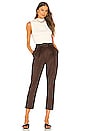 view 4 of 4 Gabriella Suede Cropped Pant in Chocolate