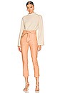view 4 of 4 Tessa Vegan Leather Pant in Caramel