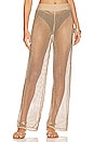 view 1 of 5 Sullivan Crystal Mesh Pant in Bronze