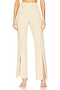 view 1 of 4 Chase Technical Cocktail Crepe Slit Front Pant in Dried Pineapple