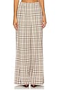 view 1 of 6 Leroy Pleated Wide Leg Pant in Sand Plaid