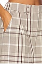 view 6 of 6 Leroy Pleated Wide Leg Pant in Sand Plaid