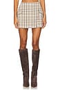 view 1 of 6 Payton Wrap Mini Skirt in Sand Plaid