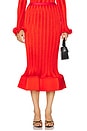 view 1 of 6 Hollis Midi Skirt in Fiery Red