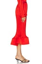 view 3 of 6 Hollis Midi Skirt in Fiery Red