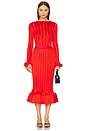 view 5 of 6 Hollis Midi Skirt in Fiery Red
