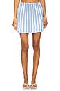 view 1 of 6 Catherine Boxer Skirt in French Blue Stripe