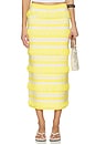 view 1 of 6 JUPE MIDI EN MAILLE LULA in Solar Stripe