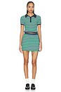 view 5 of 6 JUPE MINI EN MAILLE FRANKY in Kelly Green Stripe