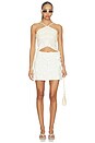 view 5 of 6 FALDA NOLIA FLORAL RAFFIA MINI in White