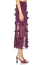 view 3 of 6 Cora Floral Applique Midi Skirt in Fig