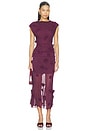 view 5 of 6 Cora Floral Applique Midi Skirt in Fig