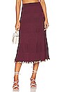view 1 of 4 Malia Pleats Midi Skirt in Merlot