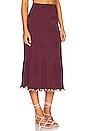 view 2 of 4 Malia Pleats Midi Skirt in Merlot