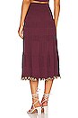 view 3 of 4 Malia Pleats Midi Skirt in Merlot