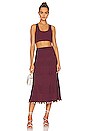 view 4 of 4 Malia Pleats Midi Skirt in Merlot