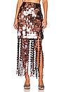 view 1 of 5 Lucee Sequin Midi Skirt in Chocolate