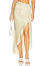view 1 of 5 Elisabetta Draped Midi Skirt in Dried Pineapple