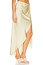 view 2 of 5 Elisabetta Draped Midi Skirt in Dried Pineapple