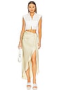view 5 of 5 Elisabetta Draped Midi Skirt in Dried Pineapple
