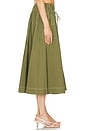 view 3 of 6 Tona Midi Skirt in Army Green