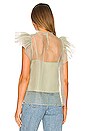 view 3 of 4 Corina Ruffle Sleeve Top in Marsh
