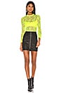 view 5 of 5 x REVOLVE Long Sleeve Bodysuit in Neon Yellow Lace