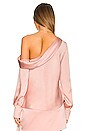 view 3 of 4 Alice One Shoulder Top in Rose Quartz