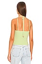 view 3 of 4 Hartley Compact Rib Double Halter Top in Pear