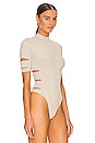 view 3 of 6 Zena Mockneck Bodysuit in Truffle