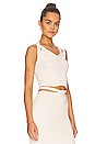 view 2 of 4 Lilianne Cut Out Halter Top in Ivory