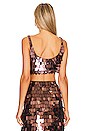 view 3 of 5 Ronette Sequin Bra Top in Chocolate