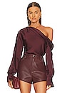 view 1 of 5 Alice One Shoulder Top in Mulberry
