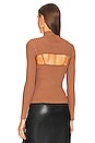 view 3 of 4 Fleur Compact Rib Turtleneck in Latte