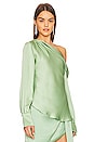 view 2 of 5 Alice One Shoulder Top in Celery