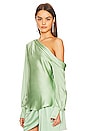 view 3 of 5 Alice One Shoulder Top in Celery