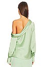 view 4 of 5 Alice One Shoulder Top in Celery