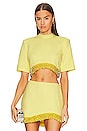 view 1 of 5 Jalen Embellishment Crop Top in Daffodil